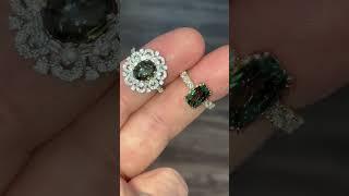 Rare Color Change Alexandrite & Diamond 18k Rings #alexandrite #ring