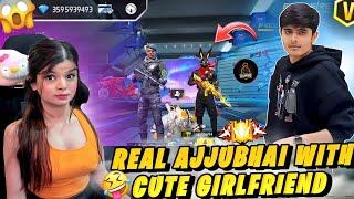 Real Ajjubhai Scm With Cute Girl  Noob Prank in Cs-Rank with Ajjubhai GirlfriendGarena Free Fire