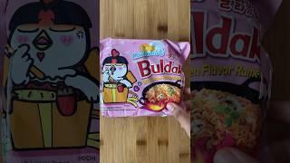 My favorite way to cook Noodles Buldak Carbonara ️ #shorts #buldaknoodles #instantnoodles #ramen