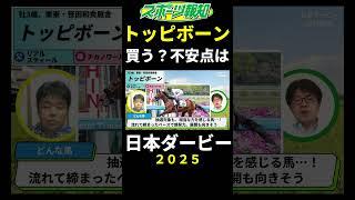 【日本ダービー2025】トッピボーンは買う？不安要素は？距離、コース適性、特徴など解説