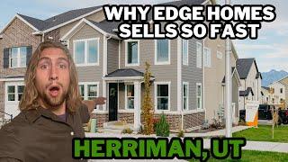 New Homes in Herriman Utah Will Sell Out SOON. Edge Homes Exterior 3 bedroom unit Model Home Tour