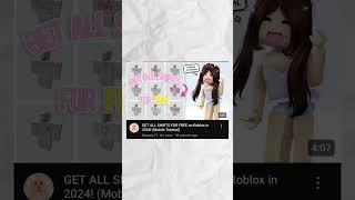 GET ALL ROBLOX SHIRTS FOR FREE 2024 MOBILE TUTORIAL!! #flarentia #roblox #freerobloxshirts