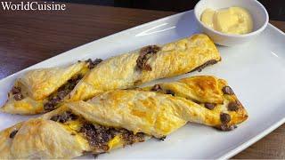 Chocolate Puff Pastry Twists | Costa Style Recipe by WorldCuisine