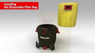 Shop-Vac Disposable Filter Bag Installation