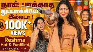 "Aunty-ன்னு சொன்னா அறைஞ்சிடுவேன்" | Reshma Pasupuleti Hot Shooting Game|Part 1 |Mirchi Pottu Thakku