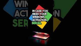 If You Lost Your Windows Activation Key | #windows #windowstips #windowskey