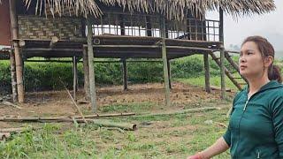 Villagers helped the single mother complete her bamboo house.