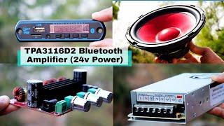 TPA3116 D2 Bluetooth Amplifier Test Using 24v Power Supply