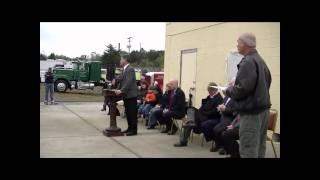 DEDICATION OF THE SENATOR JAMES RHOADES DRILL TOWER SCHUYLKILL COUNTY FIRE SCHOOL VIDEO 10 02 2011