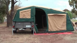Camper Trailer Tent Setup