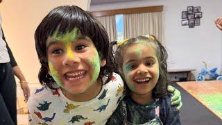 2024 ki Holi  @nivikavlogs  #indianfamilyinhobart #australia #happyholi #holicelebration