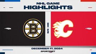 NHL Highlights | Bruins vs. Flames - December 17, 2024