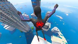 GTA 5 Water Ragdolls | SPIDERMAN x MILES MORALES Jumps/Fails ep.05 (Euphoria Physics)