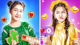 Popular Poor Girl Vs Unpopular Rich Girl! Baby Doll Wants To Become A Popular Tiktoker