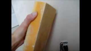 How to AVOID sanding Mud on Drywall use a Wet Sponge to make mud Smooth no sand tip tricks