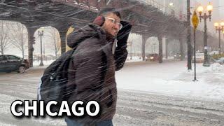 Chicago First Snowfall Of The Season 2024 On Thursday | November 21, 2024 | 4K Raw Video Heavy Snow