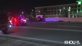 Raw Video: Man fixing trailer on I-10 East fatally struck near Channelview