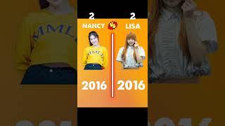 Nancy vs Lisa #shorts #nancymomoland #lisa #blackpink #compare
