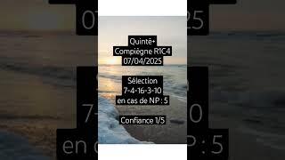 pronostic quinté+ du 07/04/2025 à Compiègne R1C4
