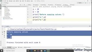 Python Program to Swap Two Number With and Without Using Third Variable | Python Programming