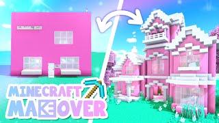 Cute PINK House Transformation! Minecraft Makeover Ep.2