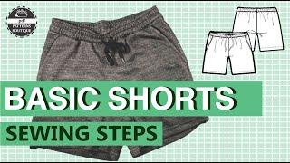 Basic SHORTS for Men DIY - How to Sew Shorts for Men