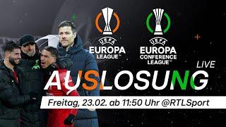 LIVE  Auslosung Achtelfinale der UEFA Europa League & UEFA Europa Conference League | RTL Sport