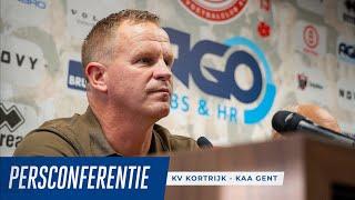  Persconferentie na KV Kortrijk - KAA Gent