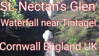 In the Footsteps of Legends: Exploring St. Nectan's Glen near Tintagel, North Cornwall, UK