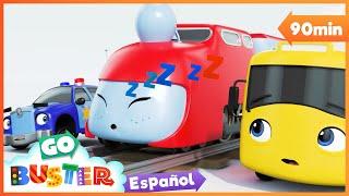 ¡Buster y el tren fuera de control somnoliento! |  Go Buster en Español  Dibujos para niños