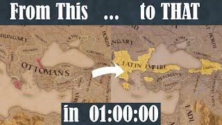 Byzantium → Latin Empire → Most Developement [Speedrun - 1 Hour] (Timelapse)  #eu4