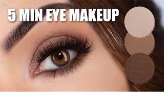 QUICK EASY EYE MAKEUP TUTORIAL |  5 Minute Eye Makeup Routine