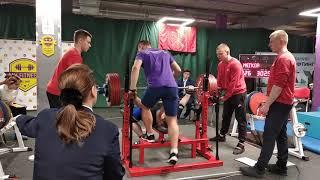 Myagkov Andrey bench press 302.5kg@105kg. New record of St.Petersburg.