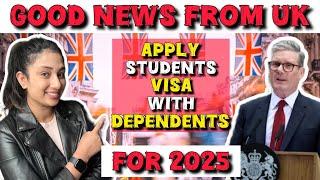 UK STUDENTS VISA WITH DEPENDENTS for research based MASTERS for 2025 