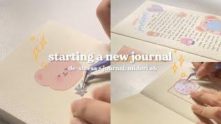  starting a new journal | midori a6, de-stress, journal with me