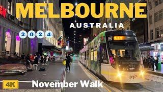 Melbourne Australia November City Walk 2024 in 4K |Melbourne city viral walking 4k