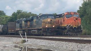 2 Trains Approach Side By Side! Leaking Tank Car Drama, Crew Shout Out Me & Indiana & Ohio Railway