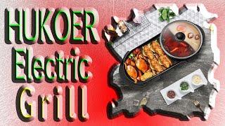 Best Price HUKOER Electric Grill Indoor Hot Pot