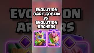 Evolution Dart Goblin VS Evolution Archers #clashroyale #cardevolution #shorts