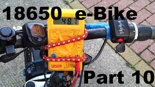 Lithium Ion 18650 48v e-Bike battery build DIY - Part 10 - Voltage drop under load