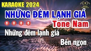 Những Đêm Lạnh Giá Karaoke Tone Nam ( Em ) Nhạc Sống Chất Lượng Cao | Trọng Hiếu