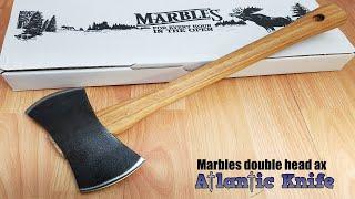 MARBLES 14.5" DOUBLE BIT AXE HICKORY WOOD HANDLE 1045 HIGH CARBON HEAD 700DB