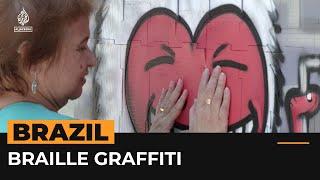 Brazilian artist creates braille graffiti for visually impaired | Al Jazeera Newsfeed