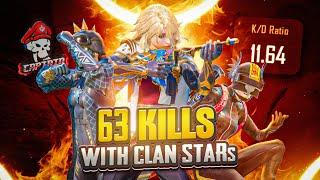 حرق السيرفر مع كلان ستار بأكثر من ٦٠ كيل  | Impossible 63 Kills Gameplay With Clan STARs 