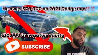 Customer is paying $1600 a month for a 2021 Ram 1500 he owes $70,000 on‼️‼️ Crazy‼️