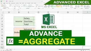 how to use Aggregate function in excel Advance formula in excel