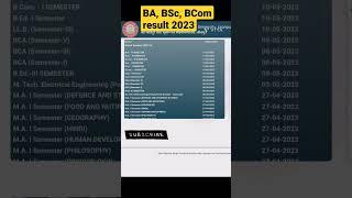 BA, BSc, BCom result 2023 || ba bsc bcom semester exam results 2023 || #vbspu #results #shorts