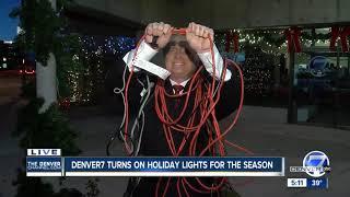 Mike Nelson lights up the Denver7 building with holiday lights