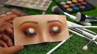 bluegold hallo eye makeup with easy step ️#ashishmakeupartist #eyemakeup