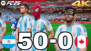 EA FC 25 | MESSI, SPIDERMAN, RONALDO, SONIC AND ALLSTARS | ARGENTINE 50 - 0 CANADA